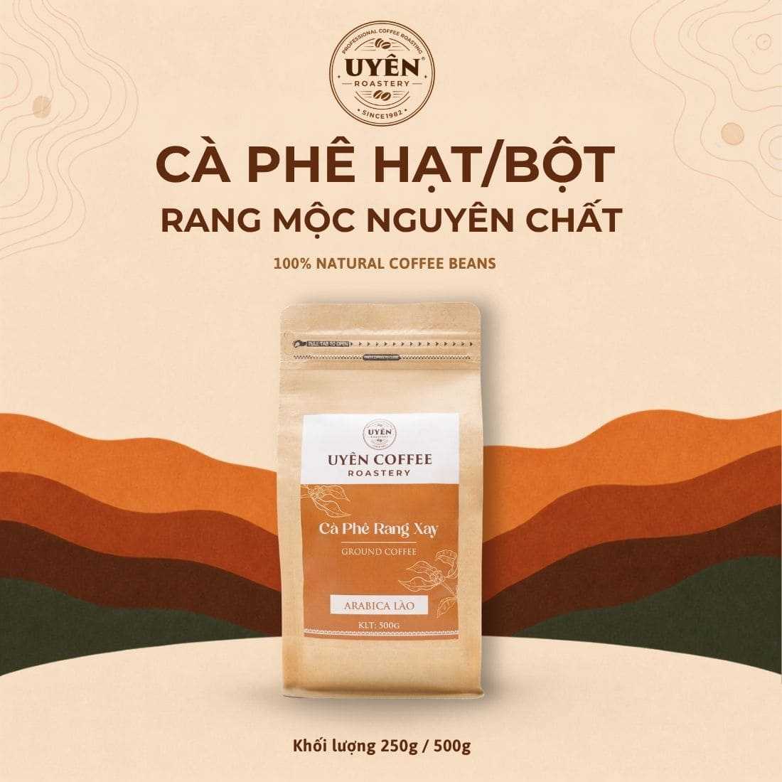 Cà Phê Arabica Moka - Rang Mộc Nguyên Chất Cà Phê Arabica Catimor Lào - Rang Mộc Nguyên Chất 1