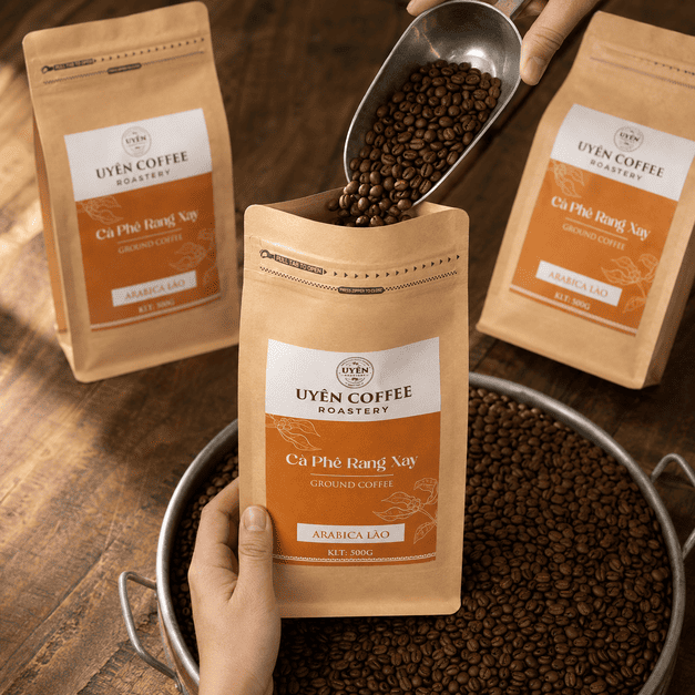 Cà Phê Arabica Catimor Lào - Rang Mộc Nguyên Chất 5