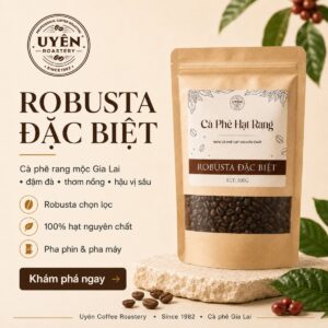 Cà Phê Mộc Robusta Đặc Biệt - Hạt Rang