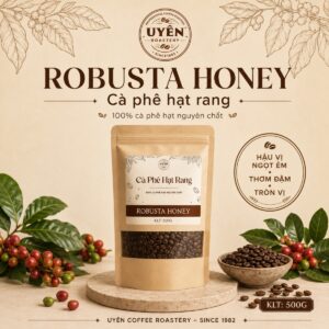 Cà Phê Mộc Robusta Honey - Hạt Rang