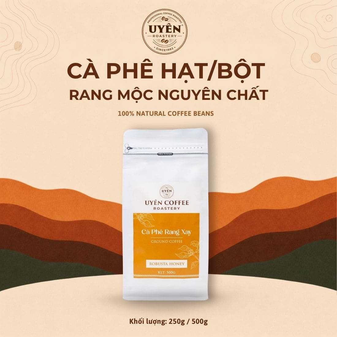 Cà Phê Robusta Honey - Rang Mộc Nguyên Chất Cà Phê Robusta Honey - Rang Mộc Nguyên Chất 1