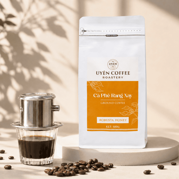 Cà Phê Robusta Honey - Rang Mộc Nguyên Chất Cà Phê Robusta Honey - Rang Mộc Nguyên Chất 3