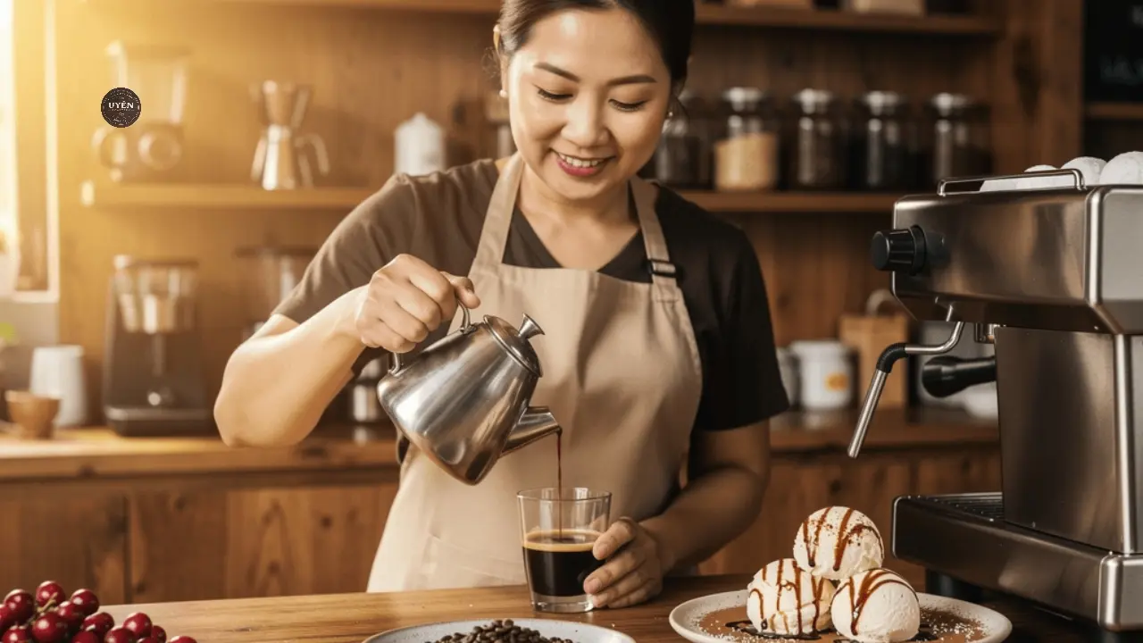 Hình cà phê muối và kem béo thơm ngon, dễ làm