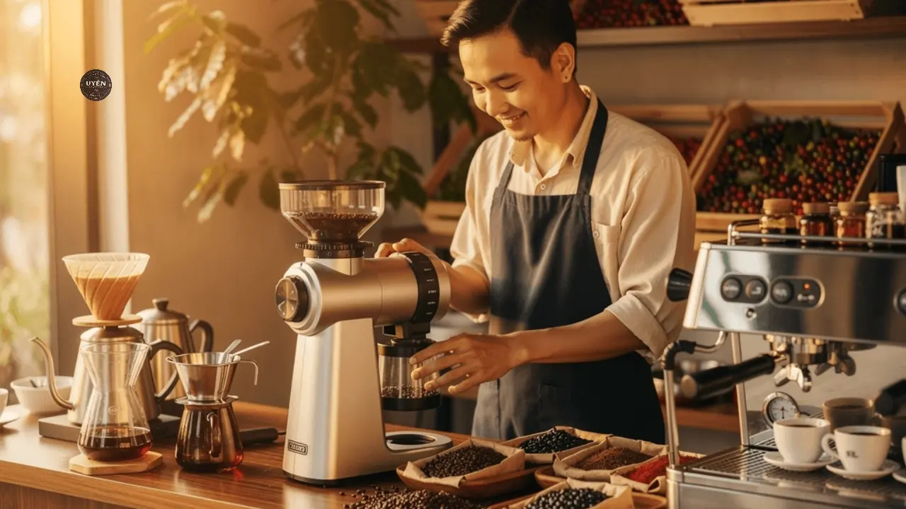 Cách Chạy Chỉnh Độ Mịn Trên Máy Xay Cà Phê Điện