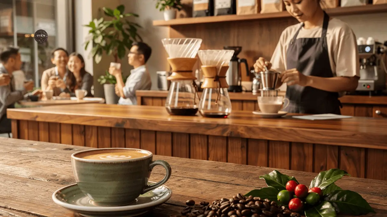 Quán Ro Coffee với không gian làm việc lý tưởng và menu phong phú