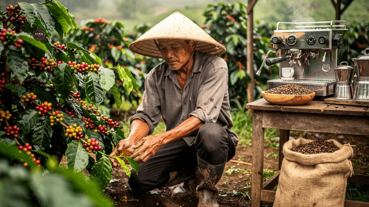 Kỹ thuật bón phân cho cây cà phê mùa mưa hiệu quả