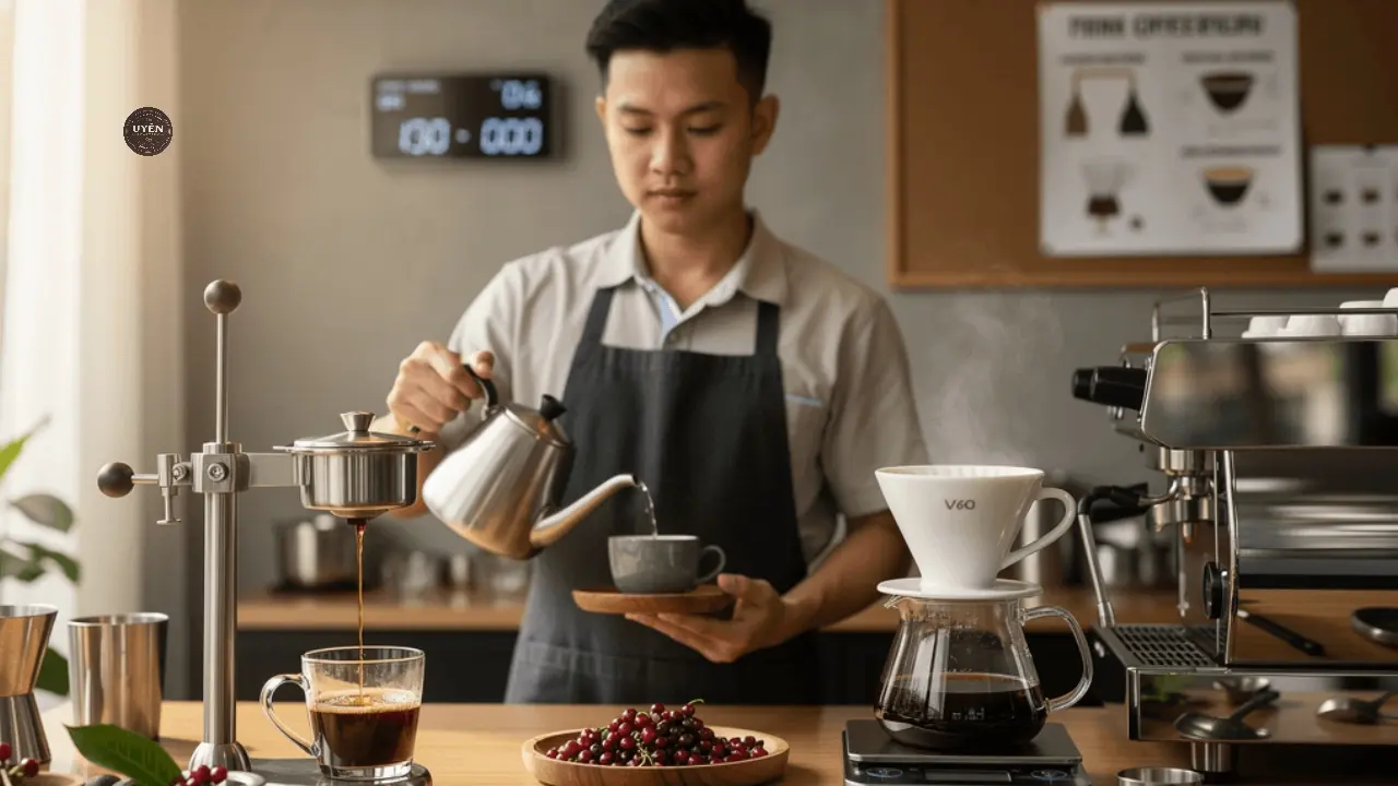Hướng Dẫn Pha Cafe Bằng Bình Pour Over (V60) Lỗi Chiết Xuất Thường Gặp Và Cách Khắc Phục