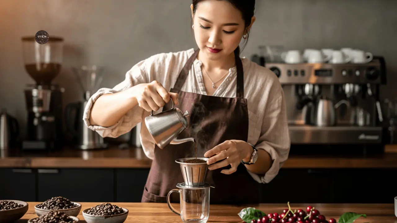 Hình ảnh cà phê hữu cơ và lợi ích cho sức khỏe con người