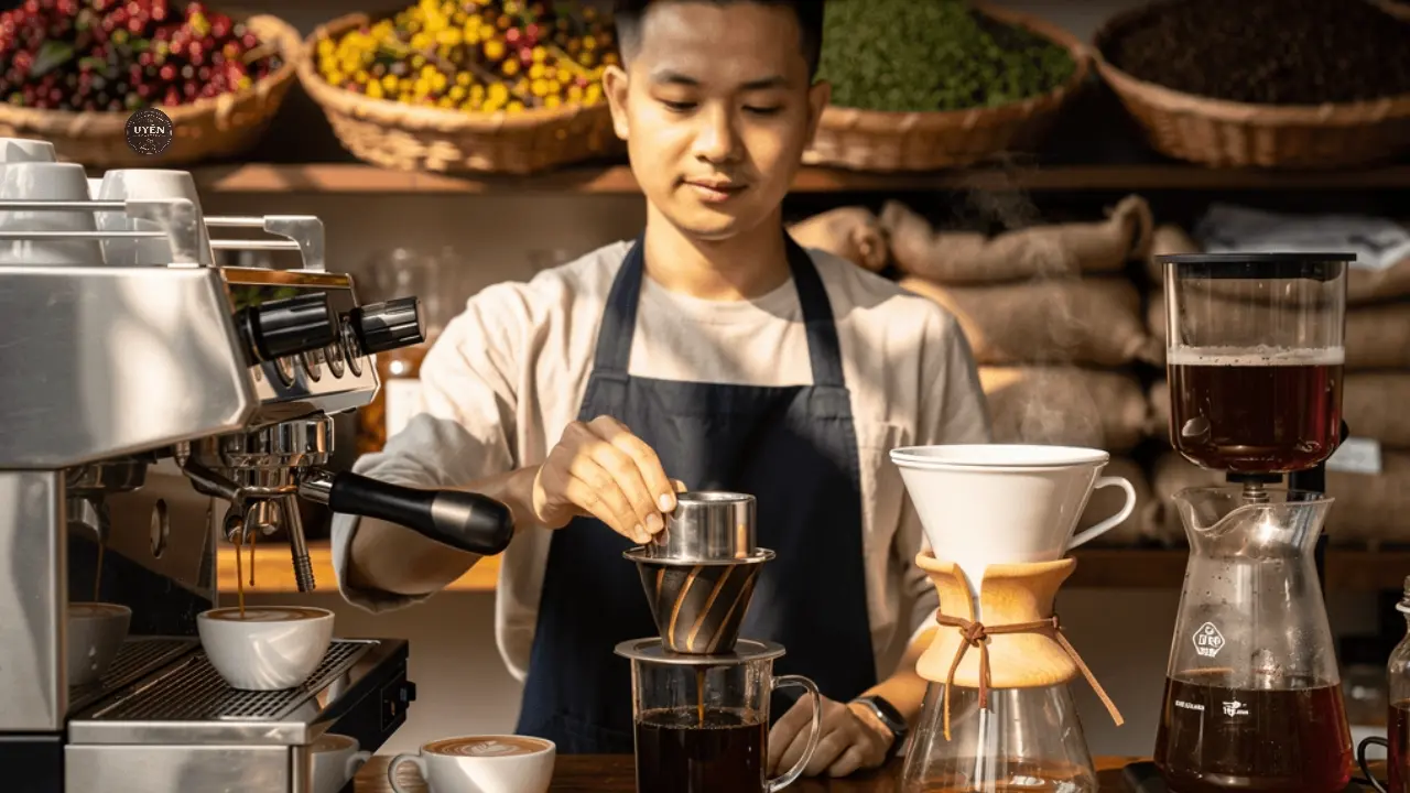 Pha Chế Cà Phê Sữa: Espresso, Phin, Pour Over và Cold Brew