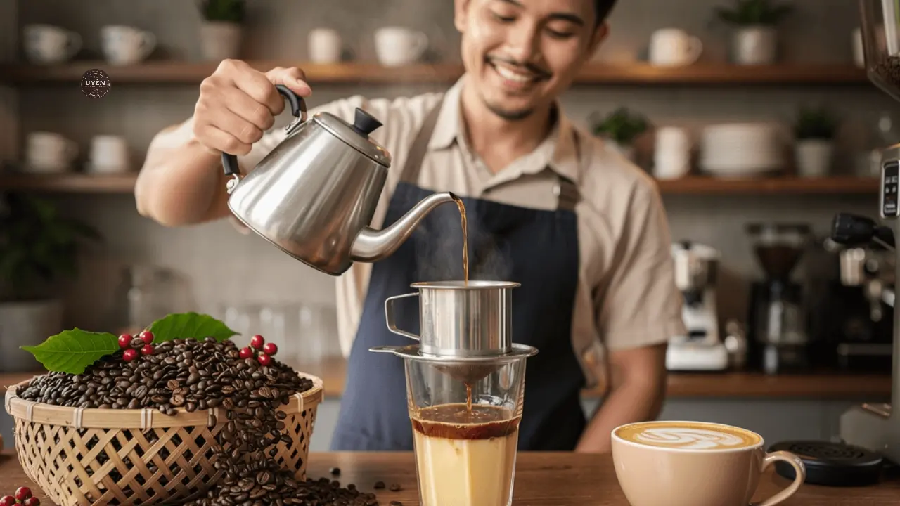 cách pha cà phê sữa đá Sài Gòn