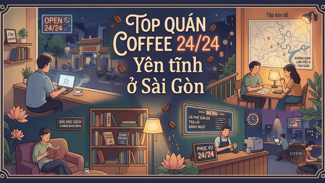 top quán coffee 24_24 yên tĩnh ở sài gòn