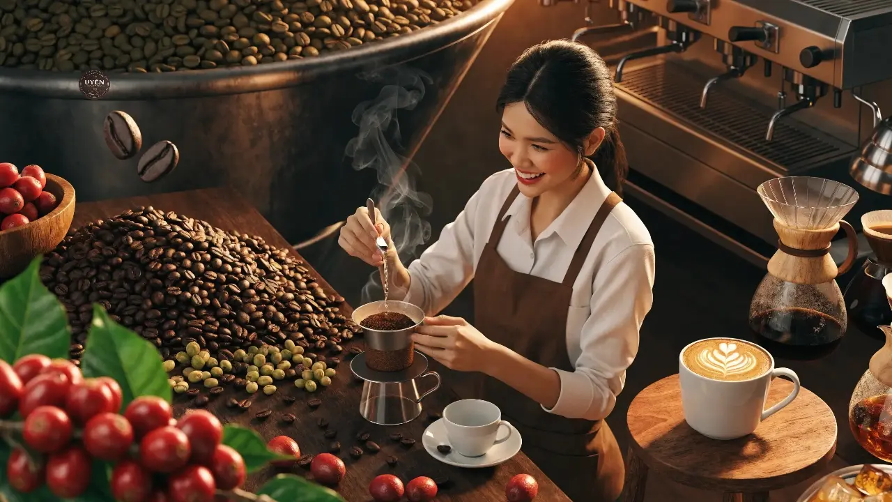 Hướng dẫn sàn giao dịch cà phê hiệu quả Từ Hạt Đến Ly: Chế Biến, Rang, Pha Chế và Đánh Giá Hương Vị