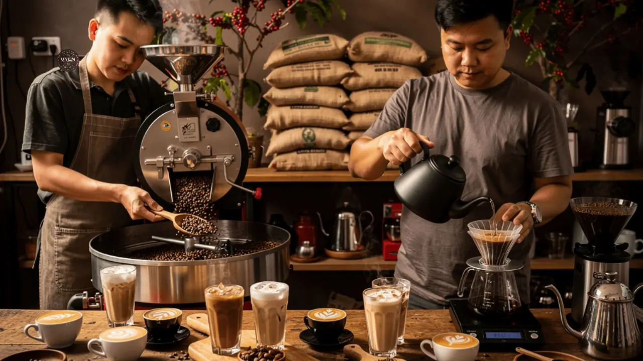 Xưởng rang cà phê chất lượng tại TP.HCM với hạt Robusta và Arabica nguyên chất