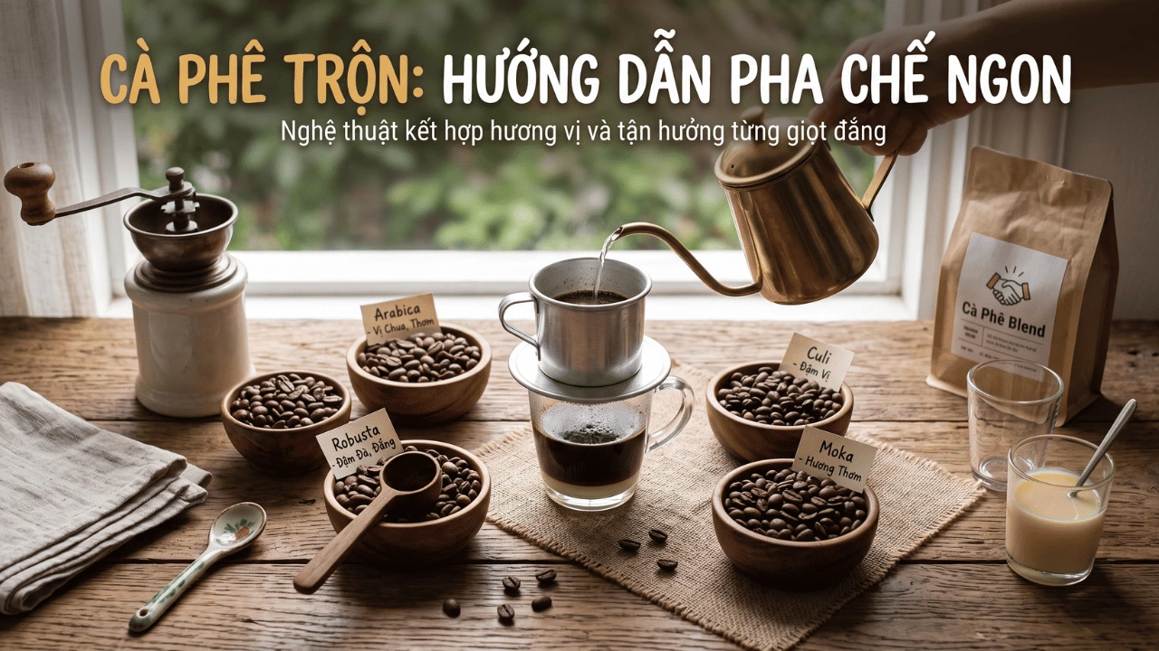 cà phê trộn hướng dẫn pha chế
