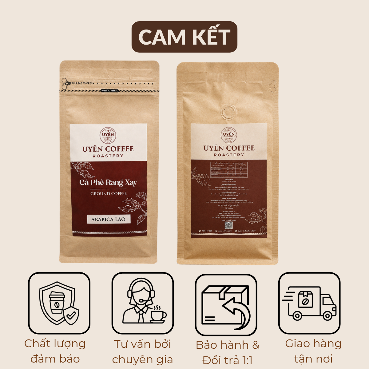 Cà Phê Arabica Catimor Lào - Rang Mộc Nguyên Chất Cà Phê Arabica Catimor Lào - Rang Mộc Nguyên Chất 4