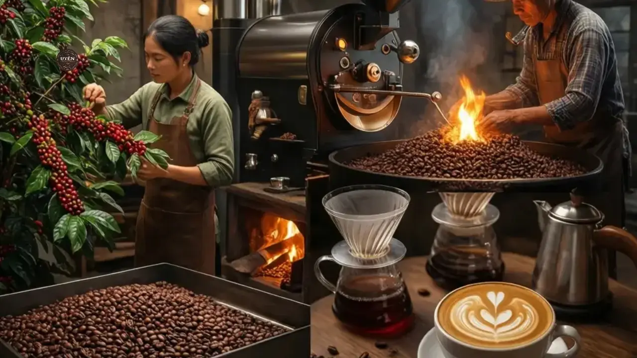 Quy Trình Rang Mộc Tinh Hoa: Từ Nông Trại Đến Xưởng Rang Uyên Roastery