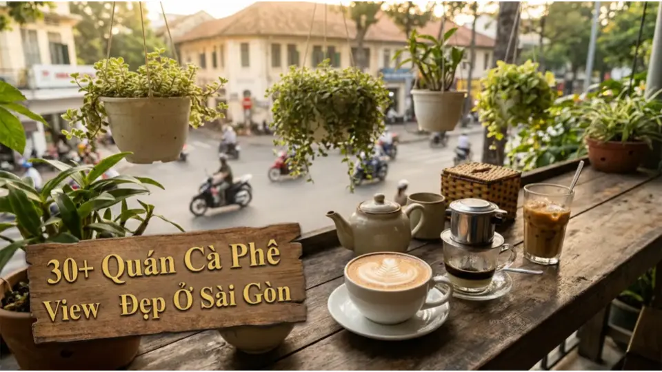 Quán cà phê view đẹp ở Sài Gòn, nơi thưởng thức cà phê tuyệt vời