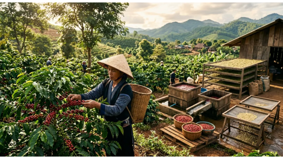 Những hạt cà phê phổ biến và đặc trưng của chúng Các Bước Chế Biến Nhân Xanh Cà Phê Chất Lượng