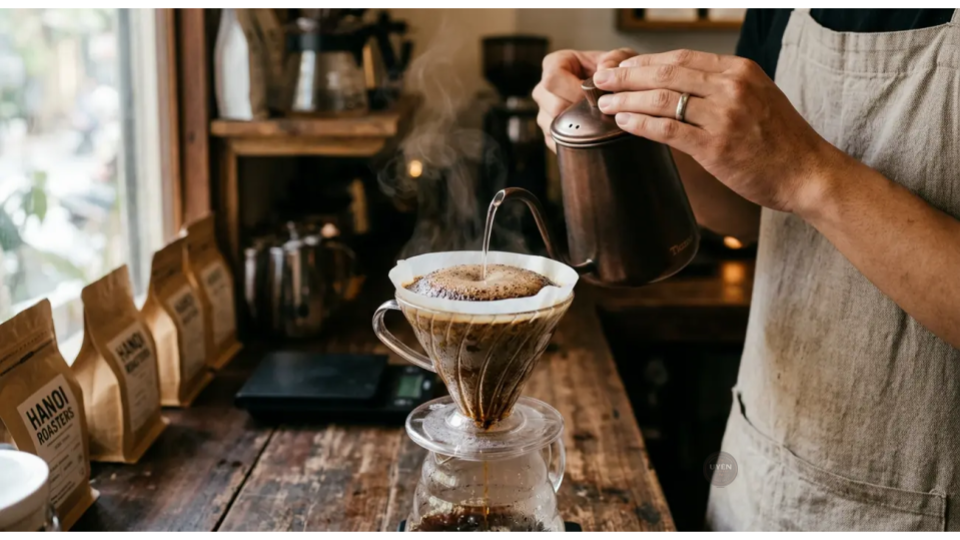 Cách Pha Cà Phê Pour Over Để Hương Vị Tối Ưu Các bước thực hiện cà phê Pour Over hoàn hảo