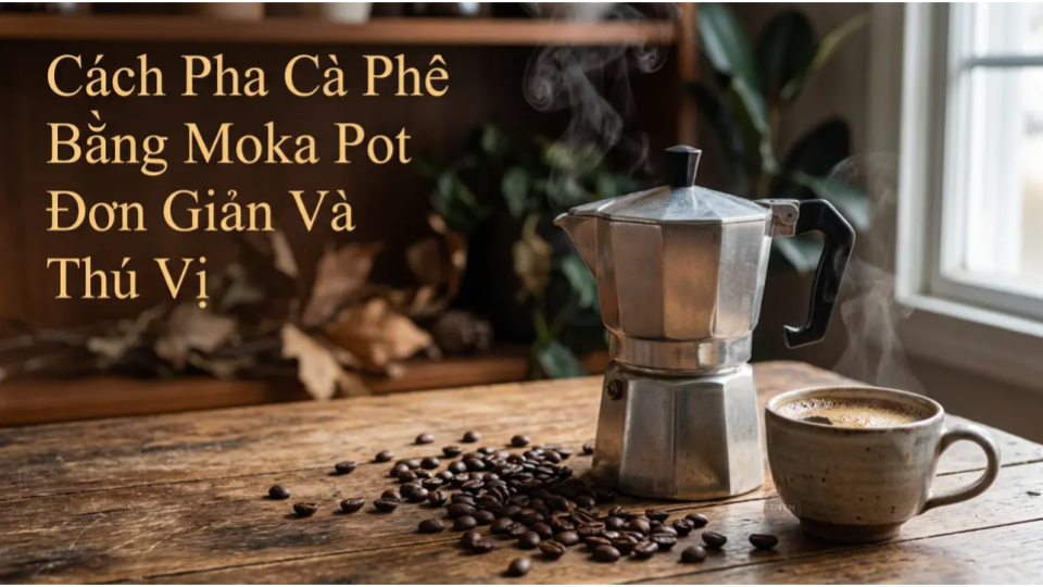 Cách pha cà phê bằng moka pot, giữ hương vị tươi ngon, dễ làm