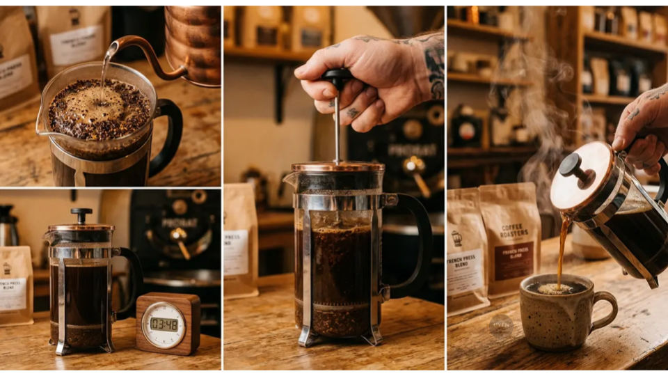 Cách Pha Cà Phê Bằng French Press Đơn Giản Hướng dẫn chi tiết về cách pha cà phê bằng French Press