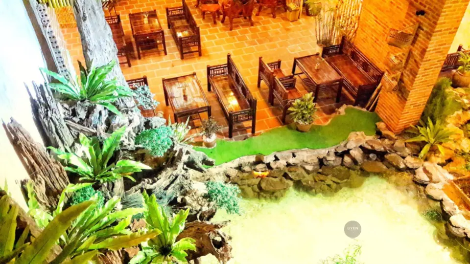 Top 10 Quán Cafe Pleiku Đáng Ghé Nhất Không gian tre độc đáo tại quán Không Gian Tre, một cafe Pleiku đẹp.