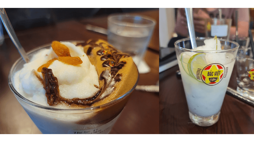 Top 10 Quán Cà Phê Đẹp Ở Bình Thạnh Thức uống dân dã tại Bắc Việt Coffee, một quán cà phê đẹp ở Bình Thạnh.