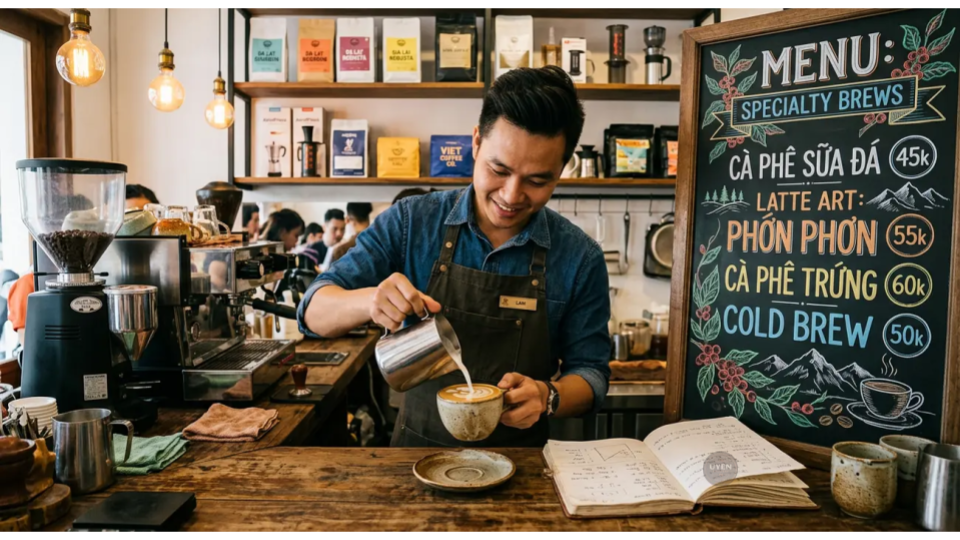 Thiết kế menu độc đáo và chuẩn hóa công thức pha chế