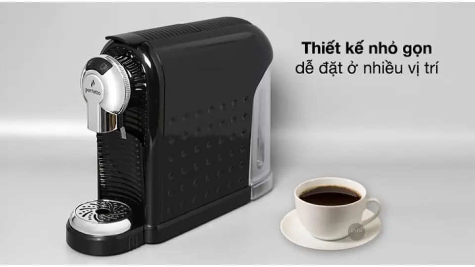 Máy pha cà phê Perfetto, thương hiệu máy pha cà phê nổi tiếng về tính năng và sự tiện lợi.