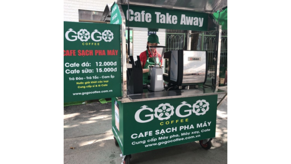 Top 10 đơn vị nhượng quyền cafe pha máy mang đi Thương hiệu nhượng quyền cafe pha máy mang đi Gogo Coffee.