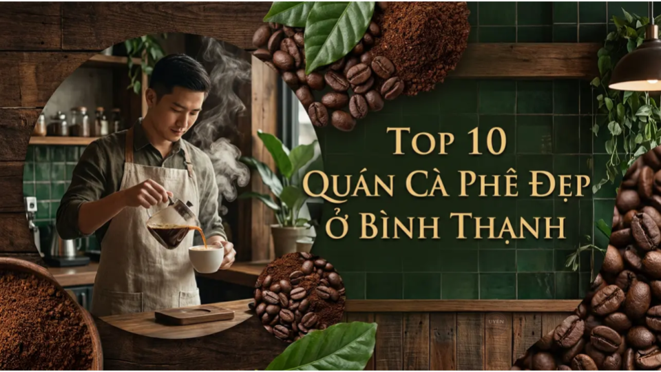 Cafe view in Binh Thanh showcasing beautiful decor and specialty coffee atmosphere
