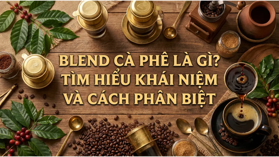 Hình ảnh minh họa về blend cà phê, giúp hiểu rõ khái niệm.