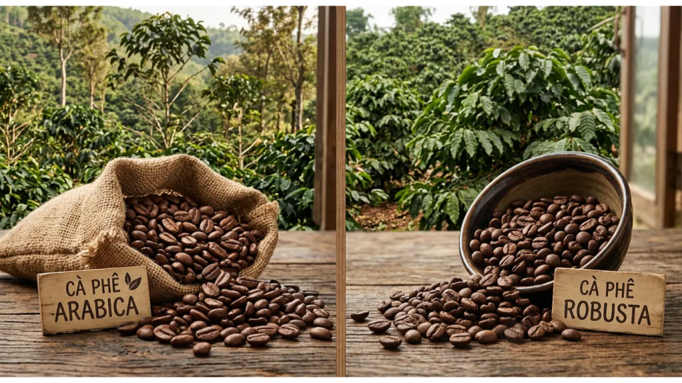 So sánh giữa Cà Phê Arabica và Robusta