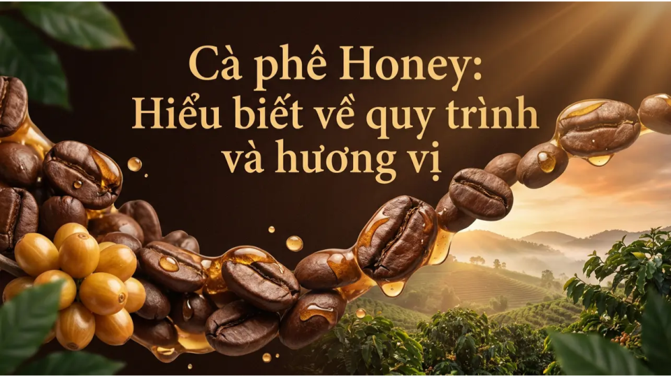 Cà phê Honey mang hương vị ngọt ngào, quy trình sản xuất đặc biệt.