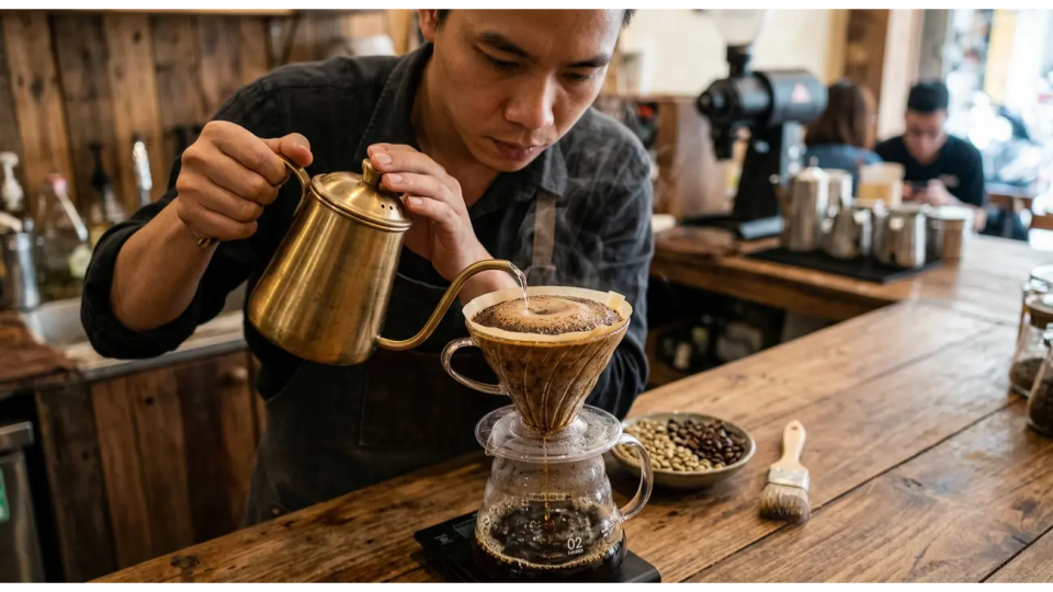 Chế biến và pha chế cà phê sơ chế ướt
