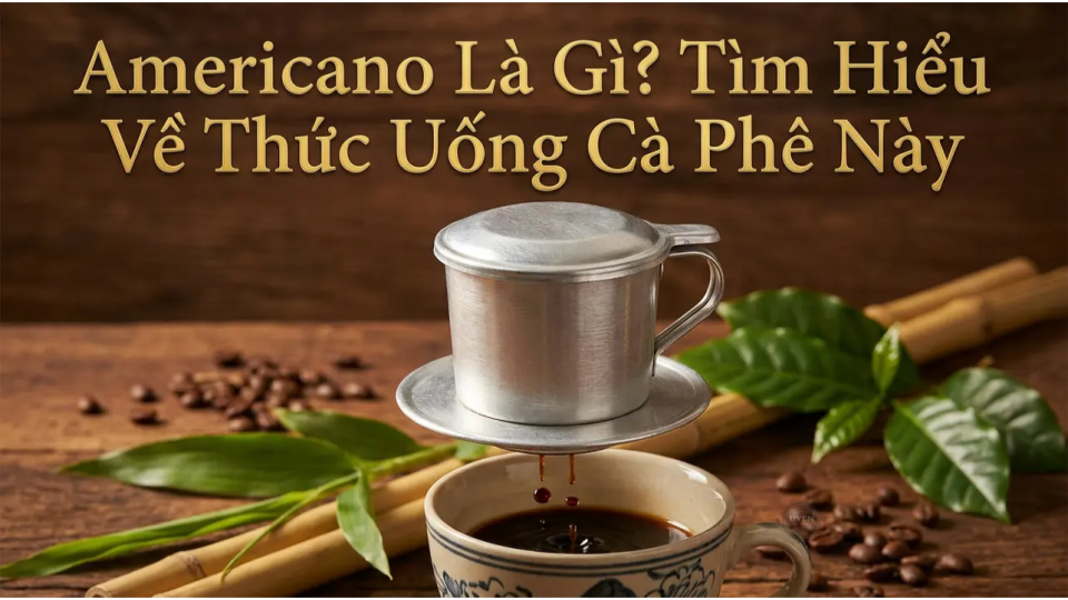 Cà phê Americano tại quán cà phê nổi tiếng