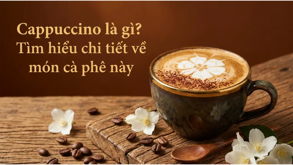 Cappuccino là món cà phê nổi bật với lớp sữa đặc và hương vị đậm đà