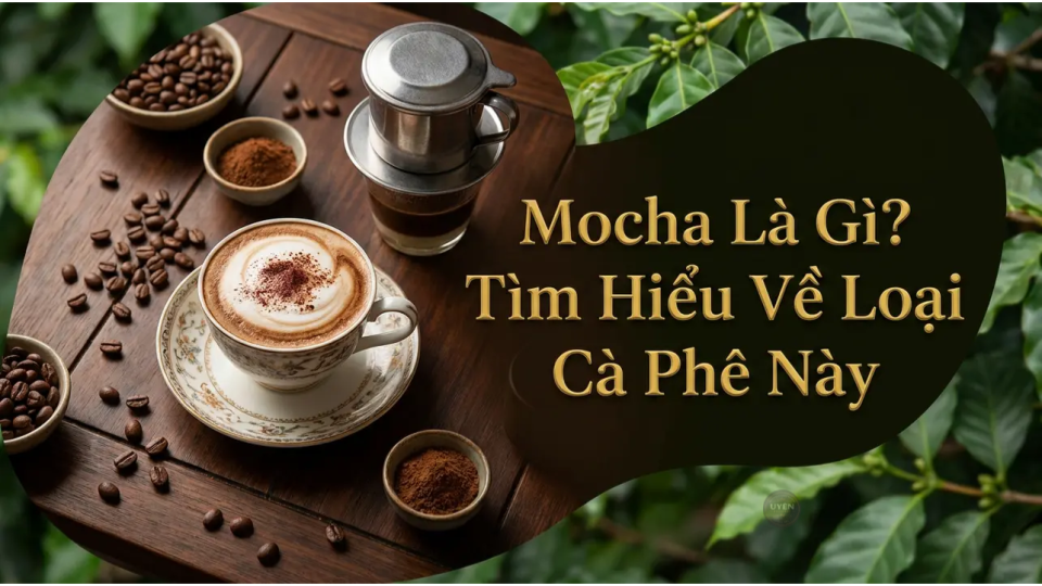 Cà phê mocha đặc trưng với hương vị đậm đà và sô cô la
